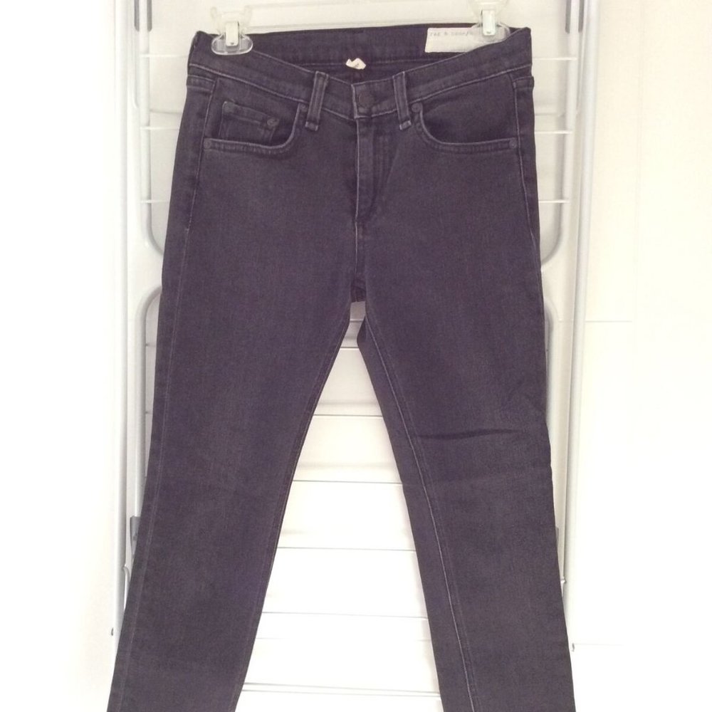 Pre-owned Women's rag & bone Mid-Rise Skinny Ankle Jeans in Rock - size 26